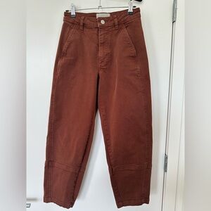 Everlane Brown Utility Barrel Pants